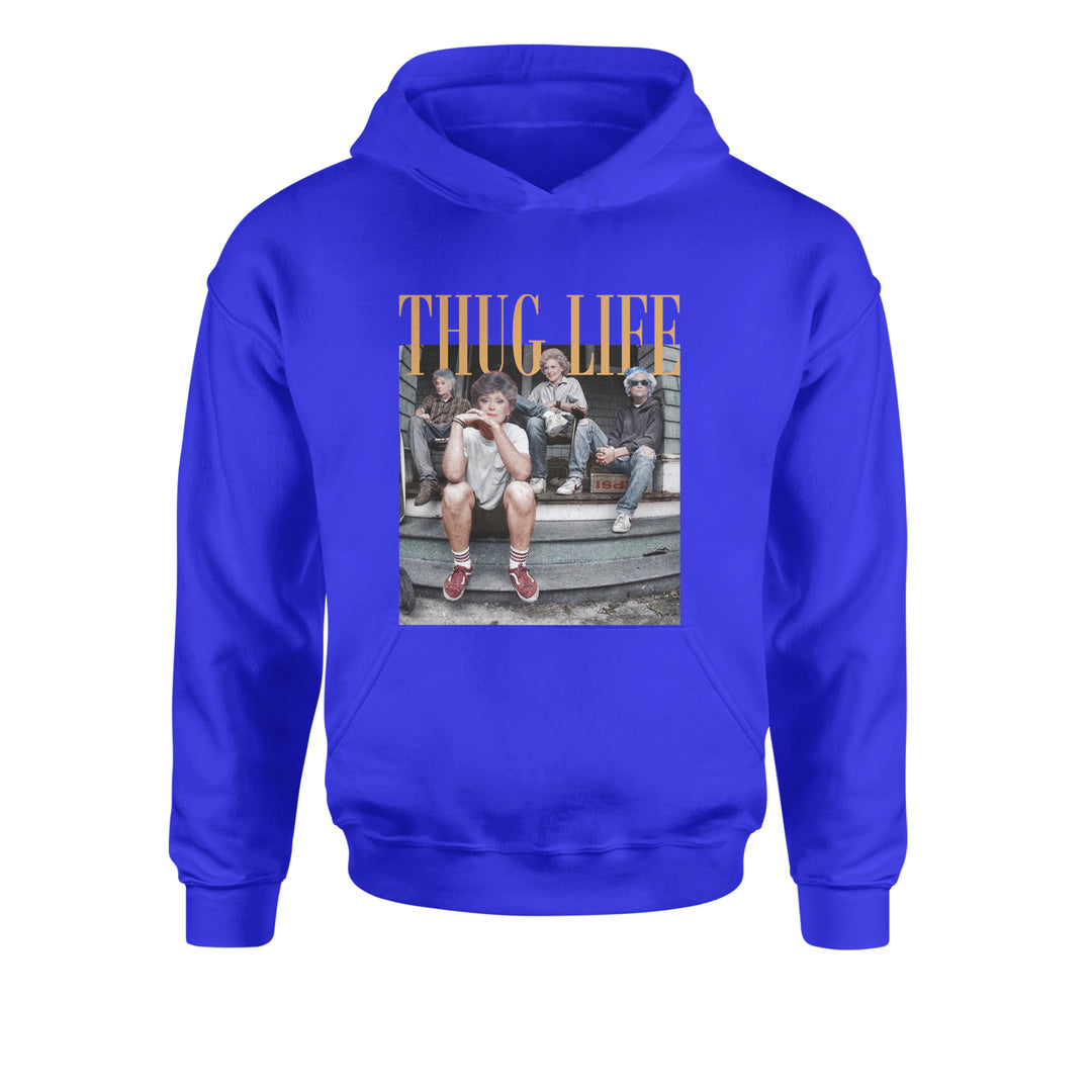 Golden Girls Thug Life Street Youth-Sized Hoodie Royal Blue