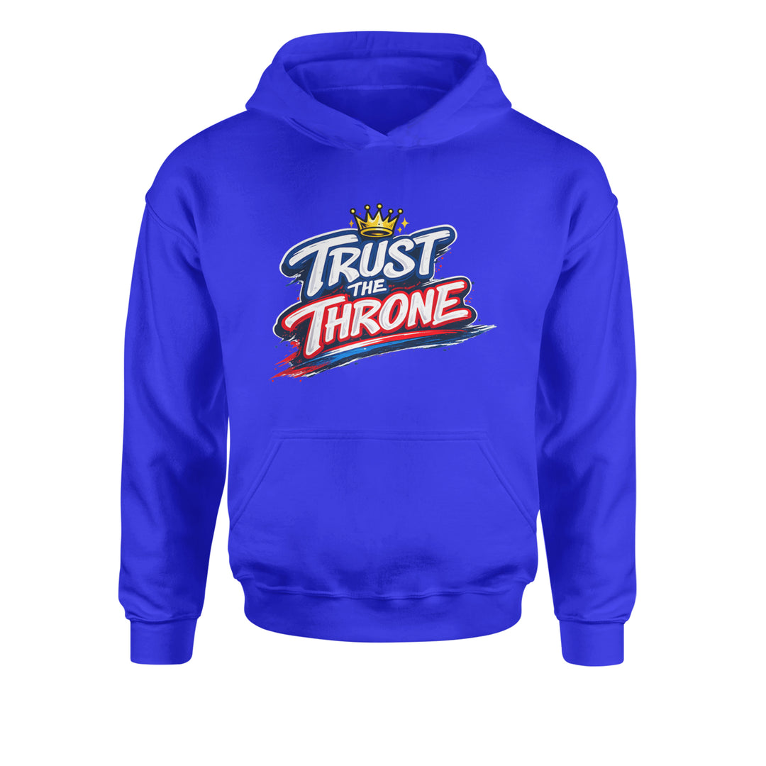 Trust The Throne Crown Philly Hoops Youth-Sized Hoodie Royal Blue