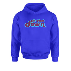 Hit That Jawn Philly Baseball Youth-Sized Hoodie Royal Blue