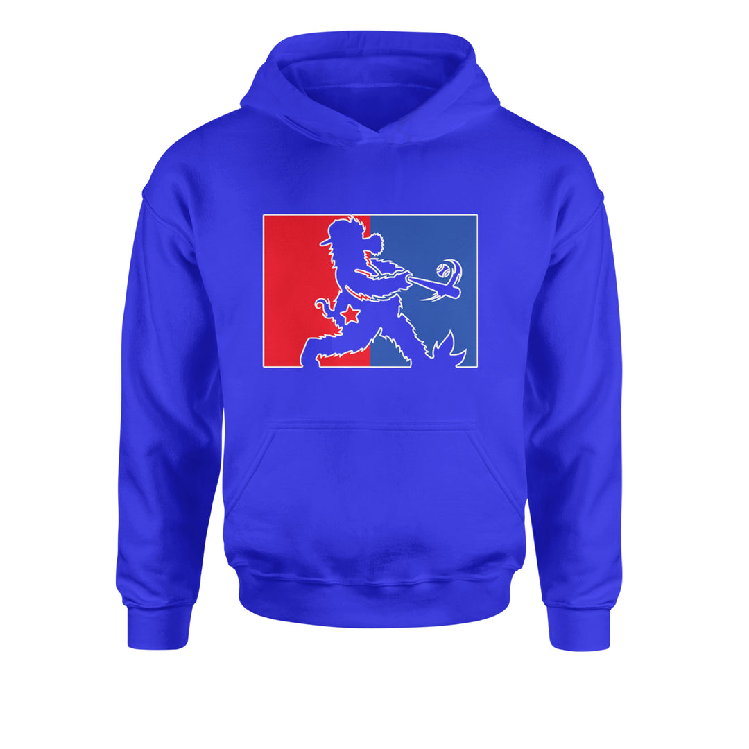 Batter Up Philly Baseball Phan Youth-Sized Hoodie Royal Blue