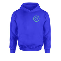 TLC To Love a Canine Dog Rescue Teal Youth-Sized Hoodie Royal Blue