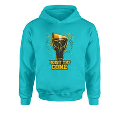 Hoist The Cone Pittsburgh Pride Youth-Sized Hoodie Teal