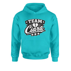 Team Ciara Scamanda Broken Heart Youth-Sized Hoodie Teal