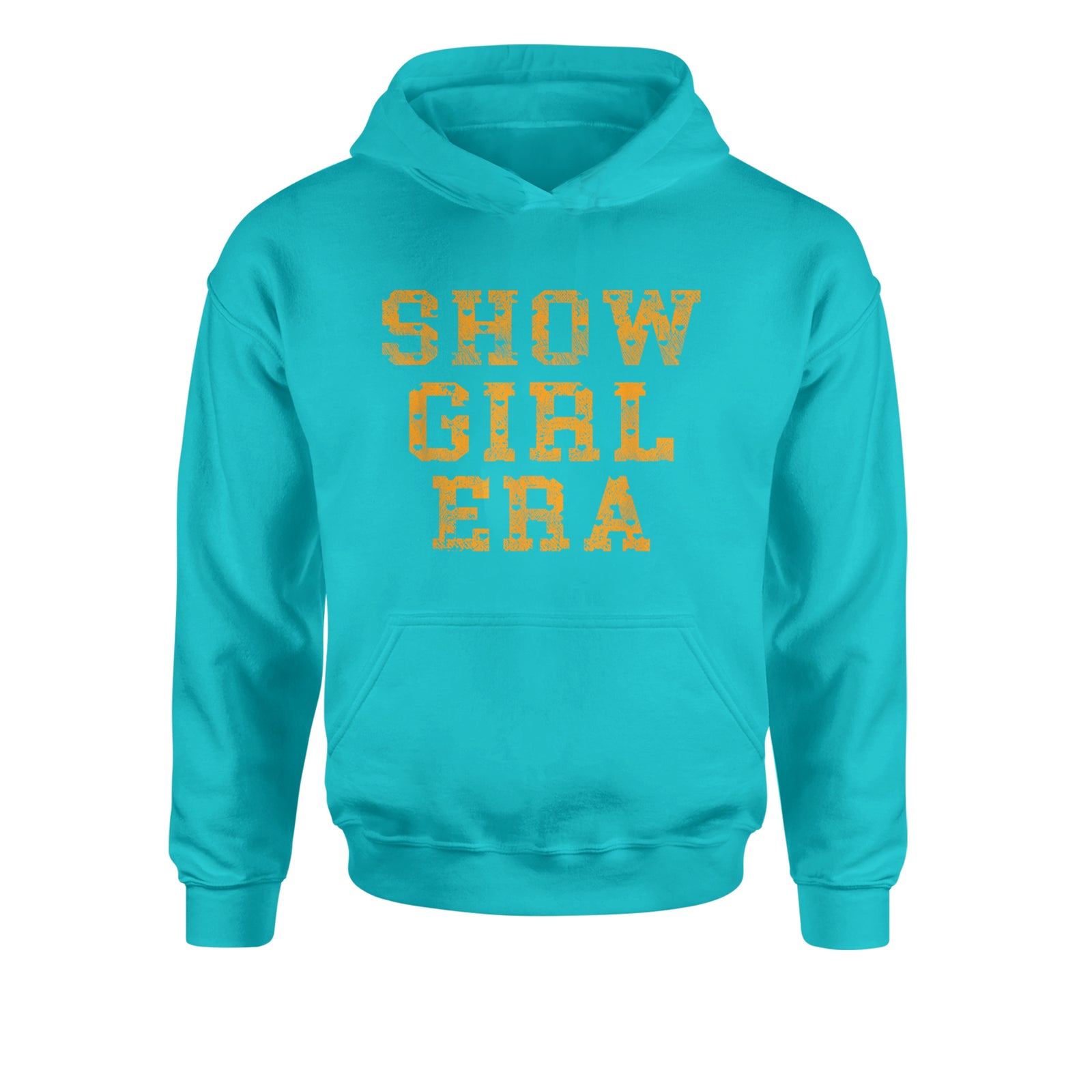 Vintage Showgirl Era Heart Youth-Sized Hoodie Teal