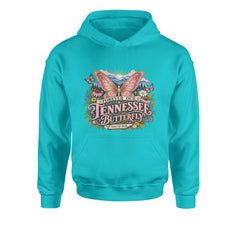 Forever Our Tennessee Butterfly Dolly Youth-Sized Hoodie Teal