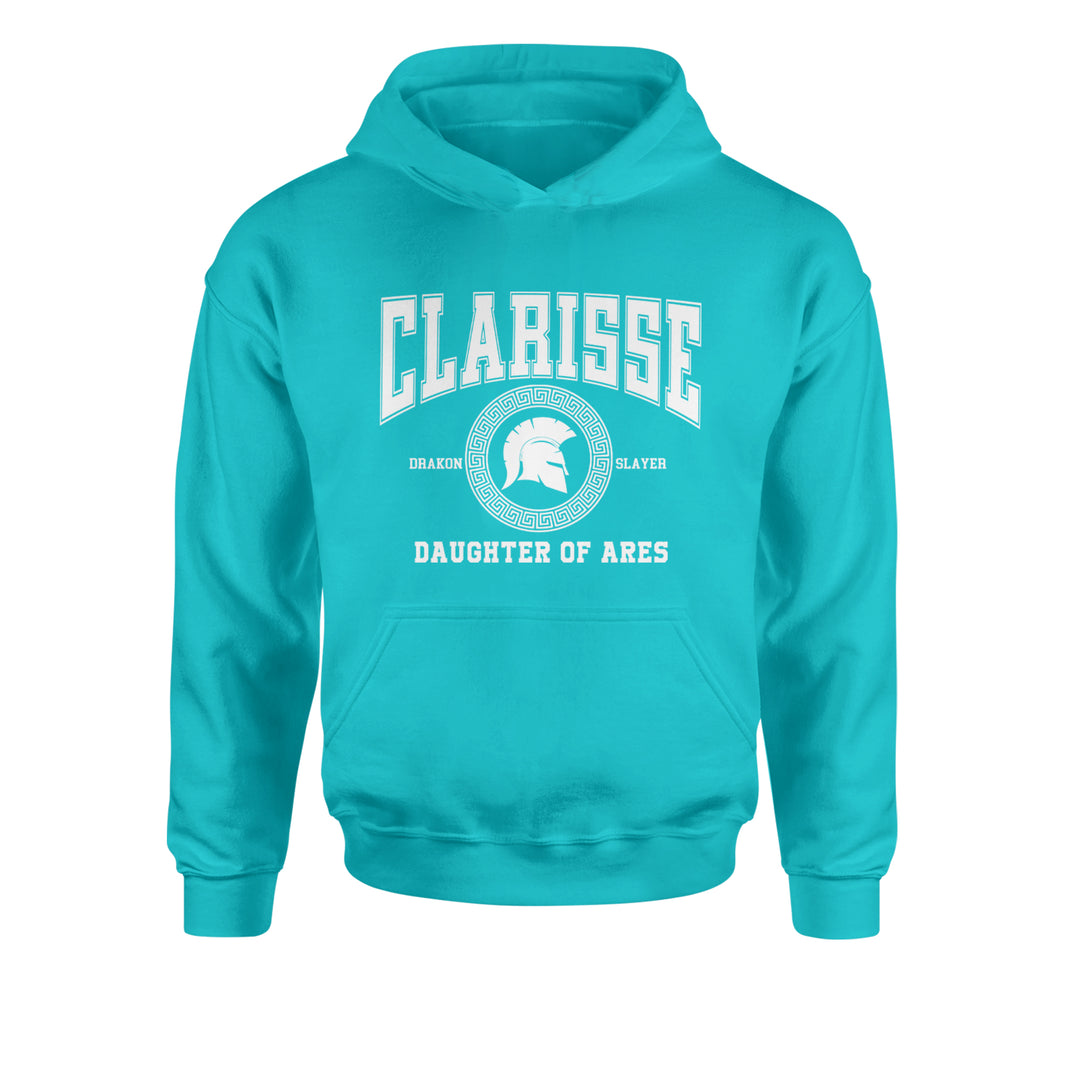 Clarisse Daughter of Ares Battle Ready Youth-Sized Hoodie Teal