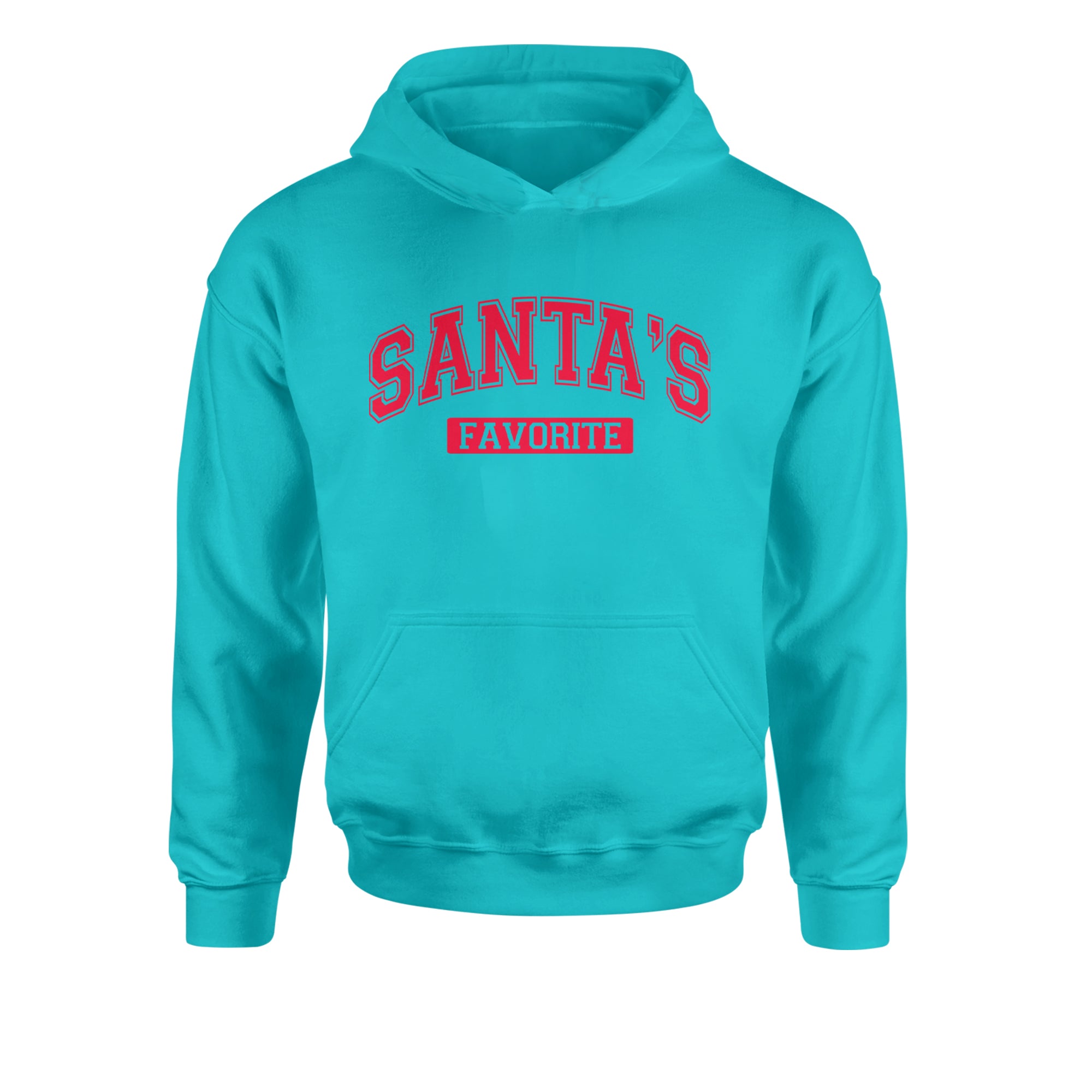 Santa's Favorite Youth-Sized Hoodie Teal