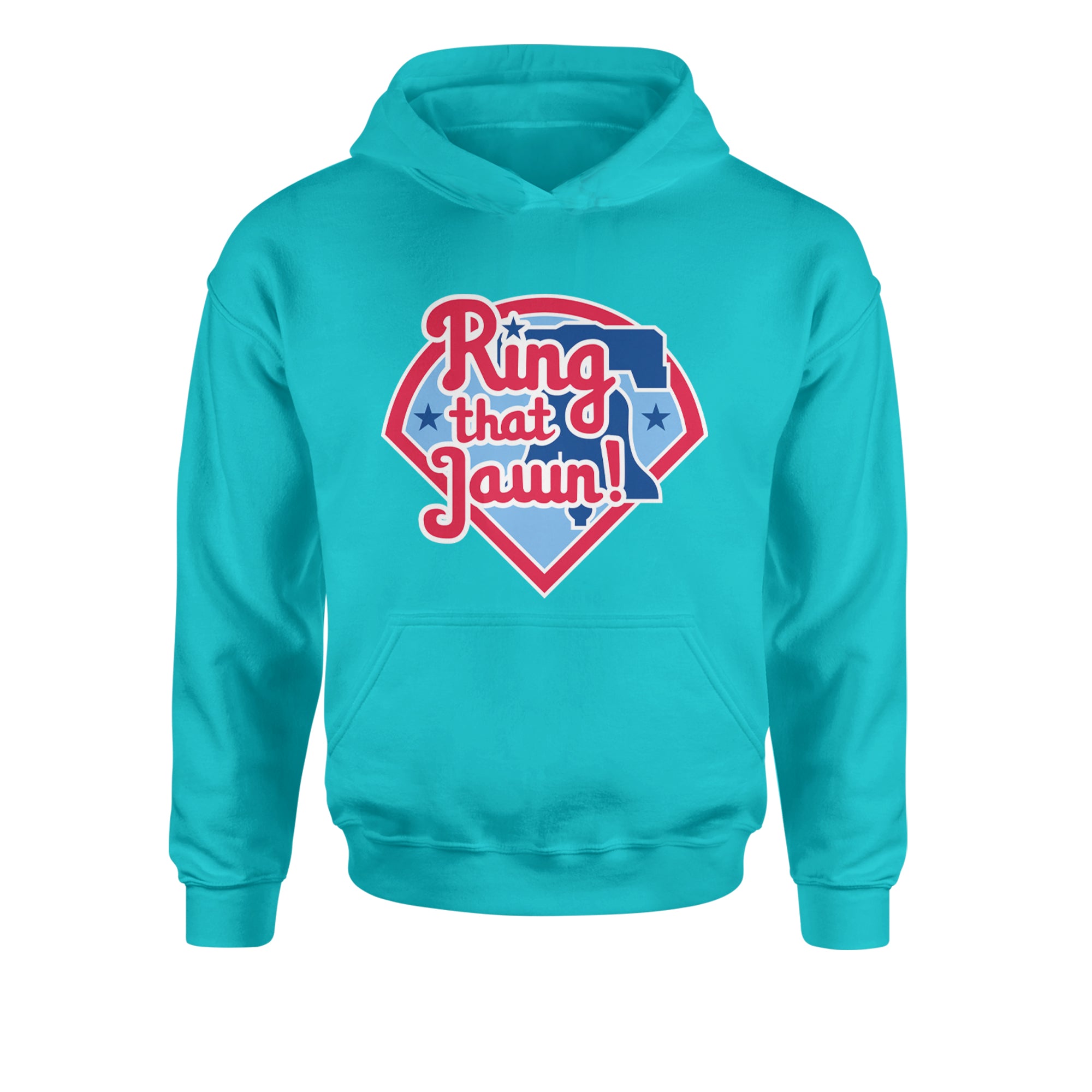 Ring That Jawn Philly Baseball Youth-Sized Hoodie Teal