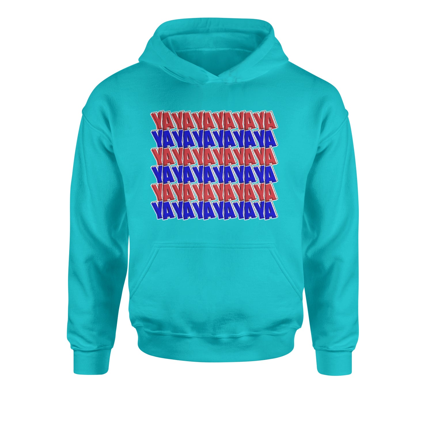 YaYaYa YaYa Cowboy Youth-Sized Hoodie Teal