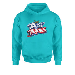 Trust The Throne Crown Philly Hoops Youth-Sized Hoodie Teal