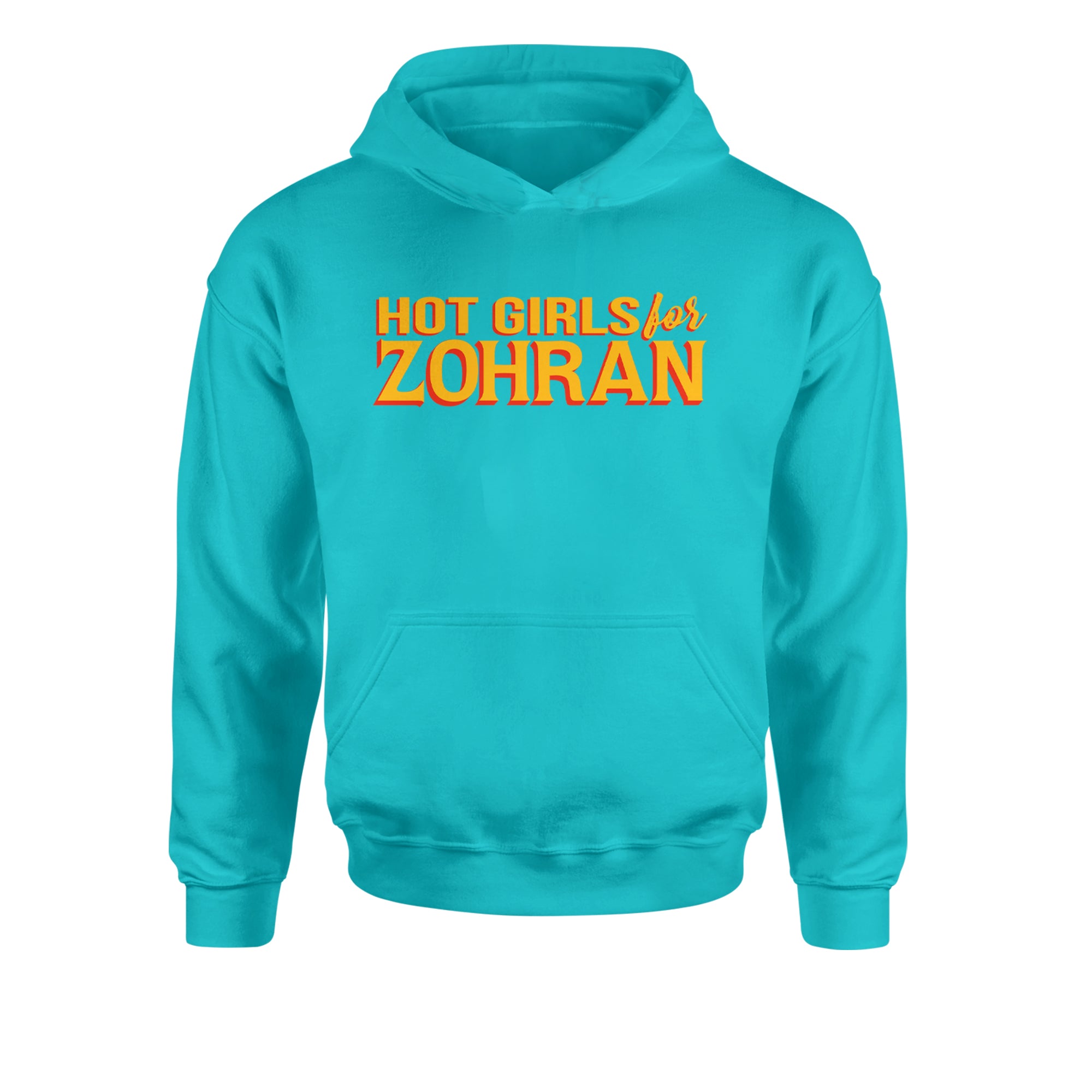 Hot Girls for Zohran Meme Youth-Sized Hoodie Teal