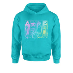 Spooky Season Cute Pastel Halloween Design Youth-Sized Hoodie Teal