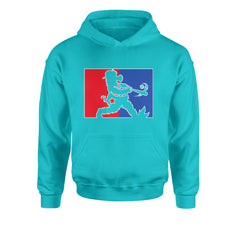 Batter Up Philly Baseball Phan Youth-Sized Hoodie Teal