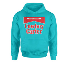 Cowboy Karter Country Act Two Youth-Sized Hoodie Teal