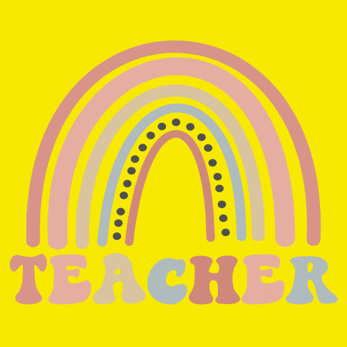 Teacher Pastel Rainbow  Mens T-shirt