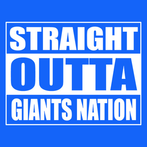 Straight Outta Giants Nation   Mens T-shirt 