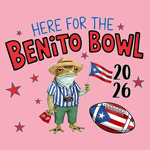 Frog Here for the Benito Bowl Football Mens T-shirt