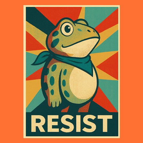Resist Portland Protest Frog Mens T-shirt