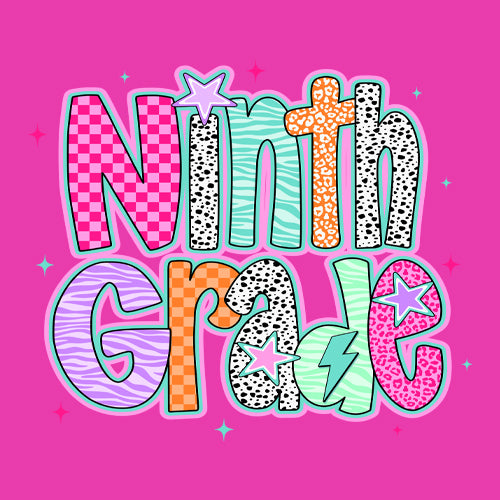 Ninth Grade Freshman Vibes Colorful Back to School Men's T-shirt