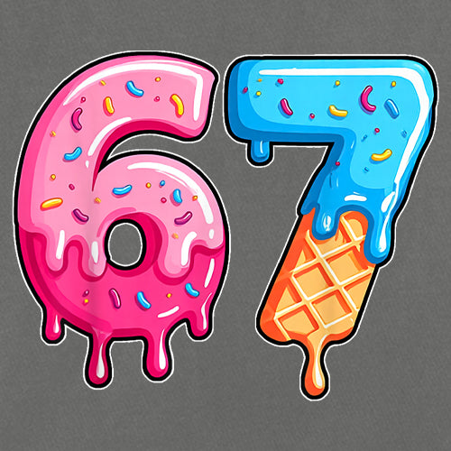67 Dripping Ice Cream Donut Melt Mens T-shirt
