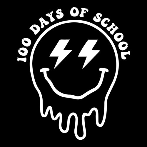 Melting Smile Face 100 Days Of School Mens T-shirt 