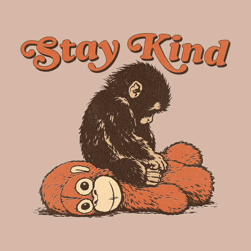 Punch Stay Kind Macaque Mens T-shirt
