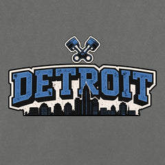 Detroit Motor City Retro Piston Mens T-shirt