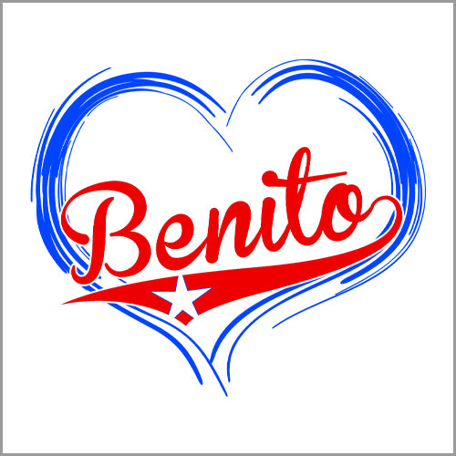 Benito Heart Puerto Rico Mens T-shirt 