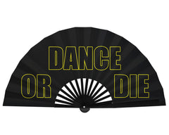 Dance Or Die Clack Fan, Little Monster Show Hand Fan, Large Concert Folding Fan, Grunge Fan, Pop Music Merch , Festival - 26 Inches