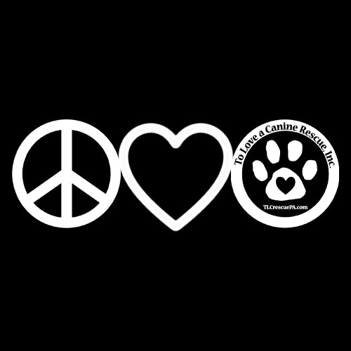 Peace, Love and TLC Dog Rescue Mens T-shirt 