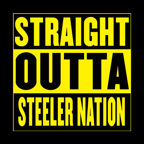 Straight Outta Steeler Nation Football  Mens T-shirt
