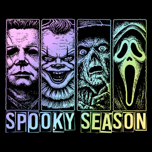 Spooky Season Horror Icons Halloween Mens T-shirt