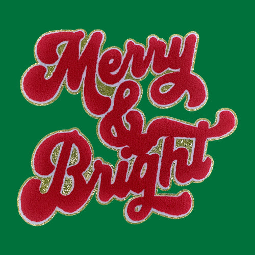 Merry & Bright Chenille Glitter  Mens T-shirt