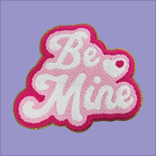 Be Mine Chenille Patch Valentines Days  Mens T-shirt