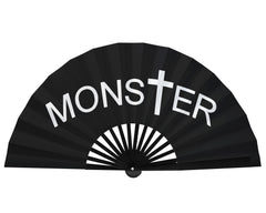 MonsTer Clack Fan, Drag Fan, Little Monster Fan, Concert Merch, Pop Music Hand Fan, Large Rave Fan, Festival Accessories -26 Inches