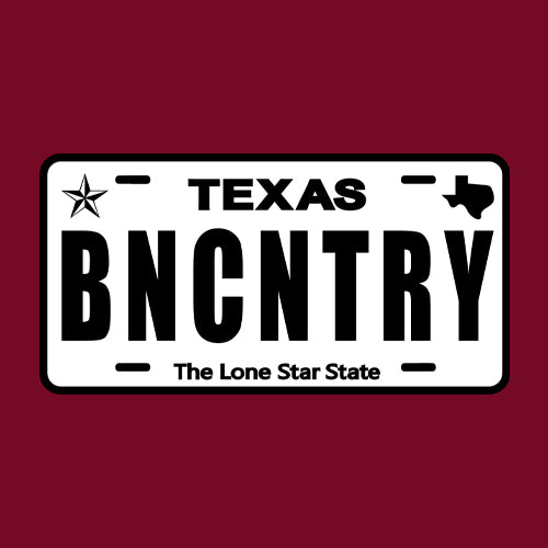 Texas License Plate BNCNTRY Youth-Sized Hoodie