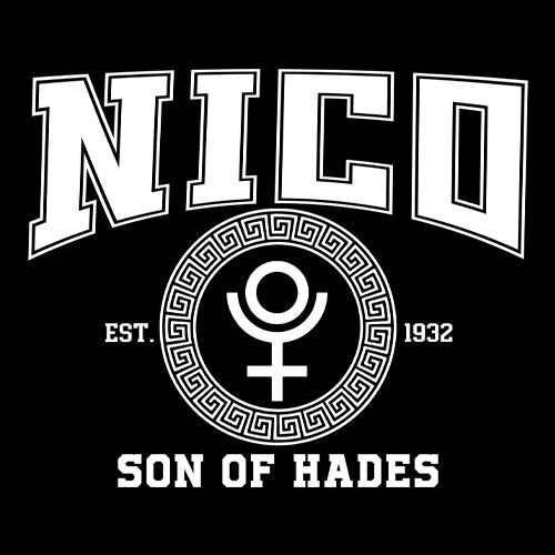 Nico Son of Hades Underworld Crest Mens T-shirt