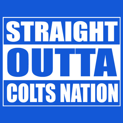 Straight Outta Colts Nation Football  Mens T-shirt 