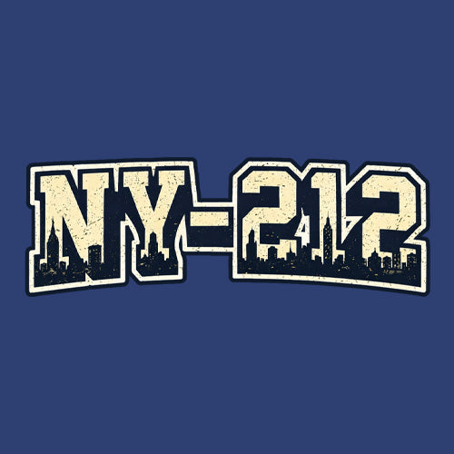 New York City 212 Area Code Skyline  Mens T-shirt