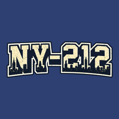 New York City 212 Area Code Skyline  Mens T-shirt