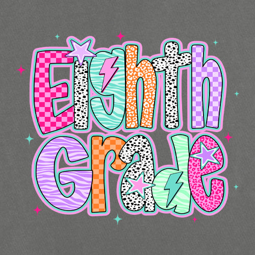 Eighth Grade Energy Colorful Back to School Men's T-shirt