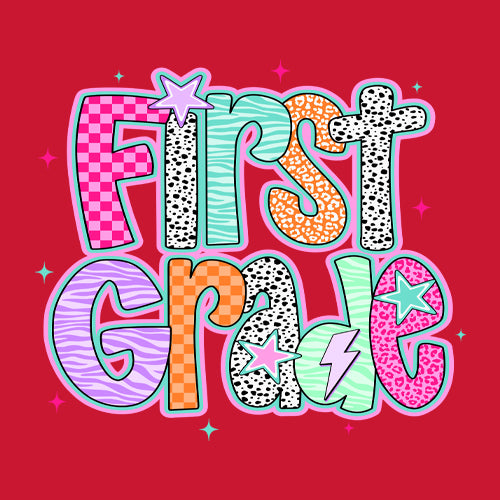 First Grade Vibes Colorful Back to School Men's T-shirt