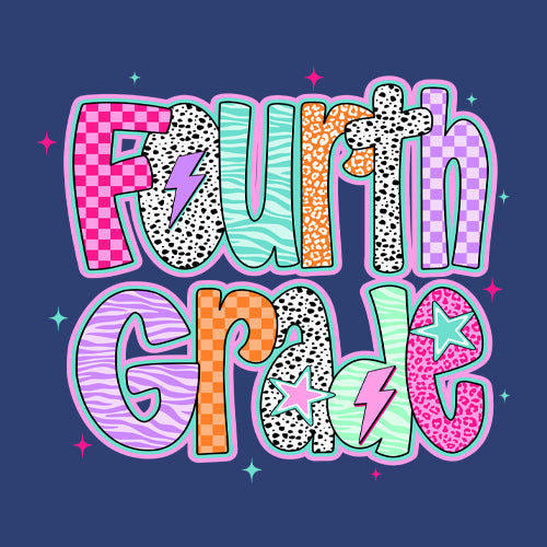 Fourth Grade Fierce Colorful Back to School Men's T-shirt