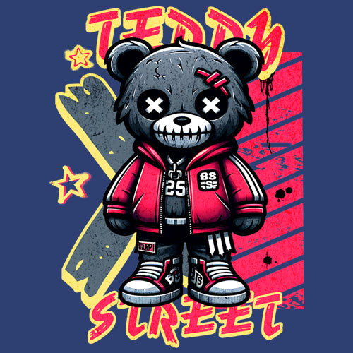 Teddy Attitude Urban Graffiti Bear  Mens T-shirt