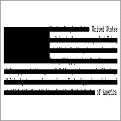 Redacted American Flag Mens T-shirt 