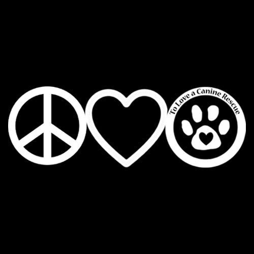 Peace, Love and TLC Dog Rescue Mens T-shirt