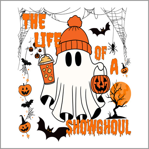Life of a Showghoul Halloween Showgirl Vibes Mens T-shirt 
