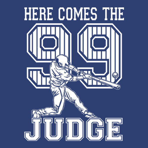 Here Comes The Judge 99 NY Baseball  Mens T-shirt 