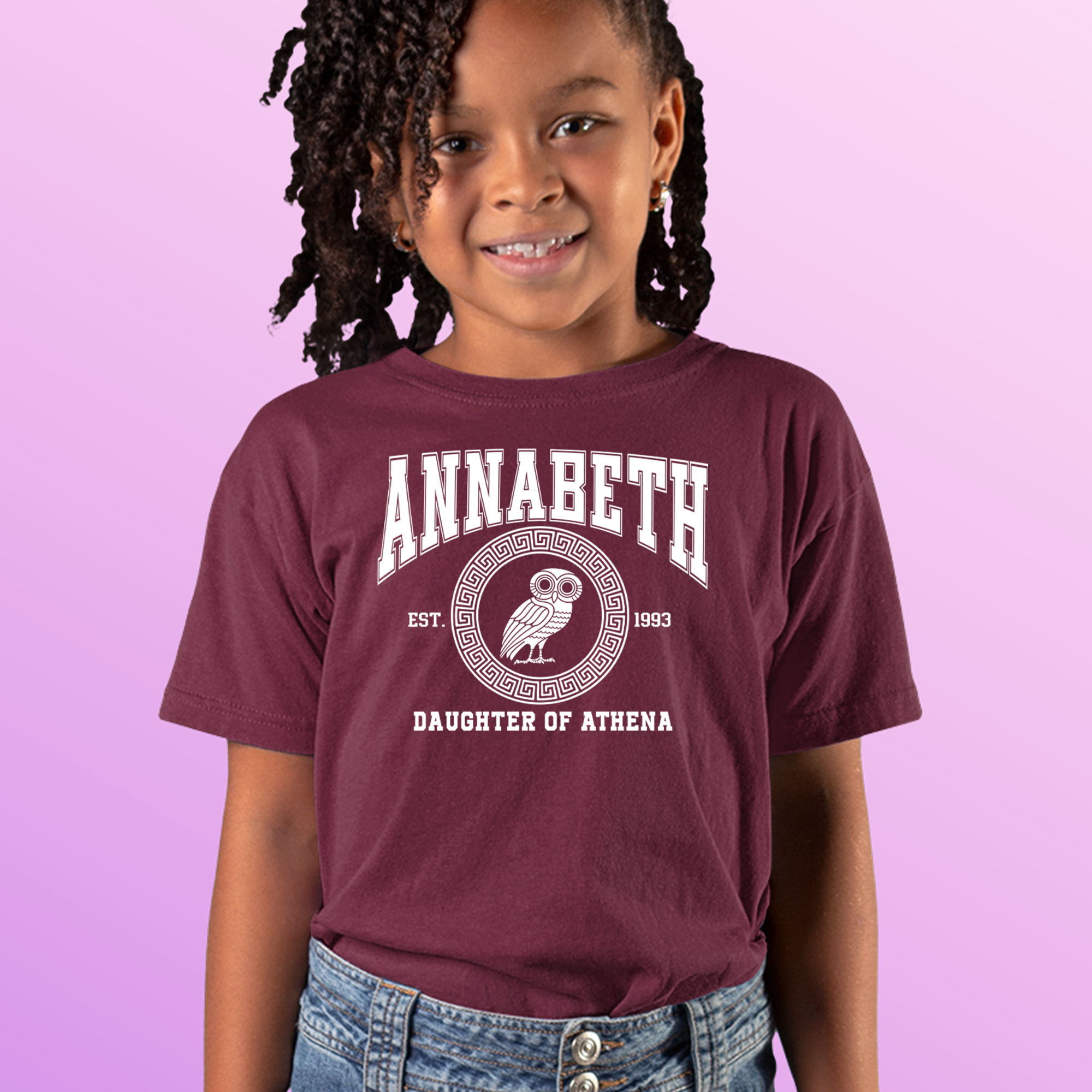 Annabeth Daughter of Athena Owl Wisdom Mens T-shirt Black