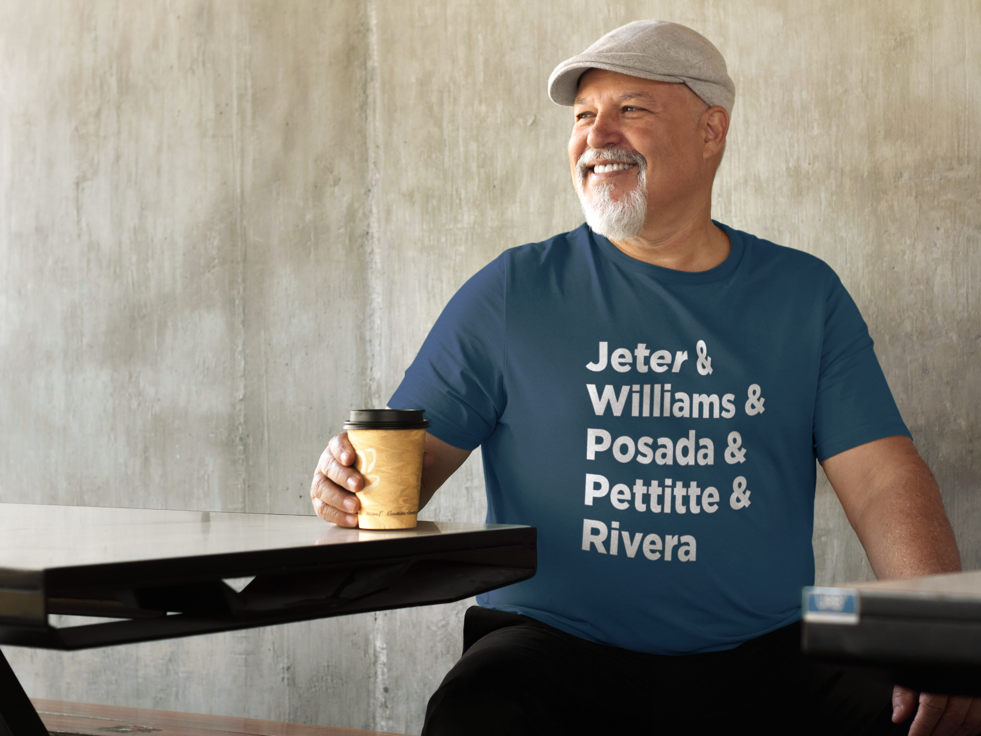 Jeter & Williams & Posada & Pettitte & Rivera Mens T-shirt Navy Blue